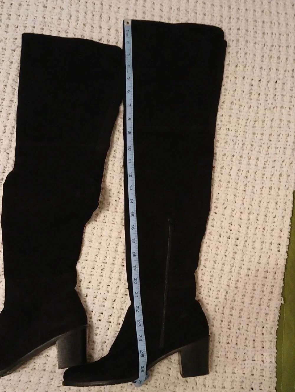 Stuart Weitzman Black Over-the-Knee Block Heel Boots